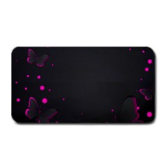 Butterflies, Abstract Design, Pink Black Medium Bar Mat by nateshop