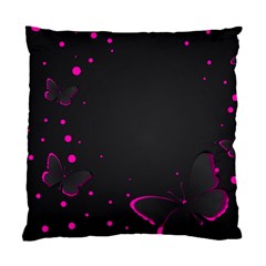 Butterflies, Abstract Design, Pink Black Standard Cushion Case (two Sides) by nateshop