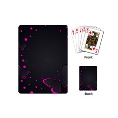 Butterflies, Abstract Design, Pink Black Playing Cards Single Design (mini) by nateshop