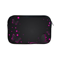 Butterflies, Abstract Design, Pink Black Apple Macbook Pro 13  Zipper Case by nateshop