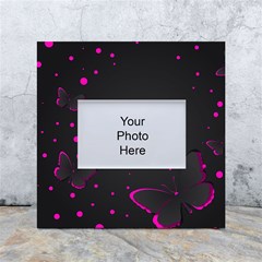 Butterflies, Abstract Design, Pink Black White Box Photo Frame 4  X 6  by nateshop