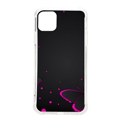 Butterflies, Abstract Design, Pink Black Iphone 11 Pro Max 6 5 Inch Tpu Uv Print Case by nateshop