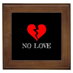 No Love, Broken, Emotional, Heart, Hope Framed Tile by nateshop