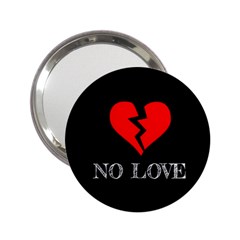 No Love, Broken, Emotional, Heart, Hope 2 25  Handbag Mirrors by nateshop