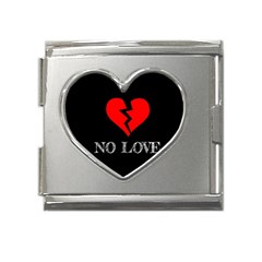 No Love, Broken, Emotional, Heart, Hope Mega Link Heart Italian Charm (18mm) by nateshop