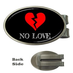 No Love, Broken, Emotional, Heart, Hope Money Clips (oval)  by nateshop