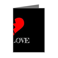 No Love, Broken, Emotional, Heart, Hope Mini Greeting Card by nateshop