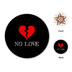 No Love, Broken, Emotional, Heart, Hope Playing Cards Single Design (round) by nateshop