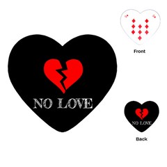 No Love, Broken, Emotional, Heart, Hope Playing Cards Single Design (heart) by nateshop