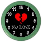 No Love, Broken, Emotional, Heart, Hope Color Wall Clock Front