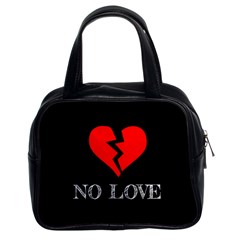 No Love, Broken, Emotional, Heart, Hope Classic Handbag (two Sides) by nateshop