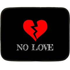 No Love, Broken, Emotional, Heart, Hope Two Sides Fleece Blanket (mini) by nateshop