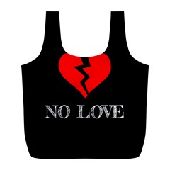 No Love, Broken, Emotional, Heart, Hope Full Print Recycle Bag (l) by nateshop