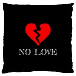 No Love, Broken, Emotional, Heart, Hope Large Premium Plush Fleece Cushion Case (One Side) Front