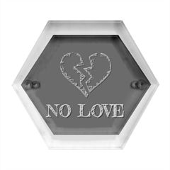 No Love, Broken, Emotional, Heart, Hope Hexagon Wood Jewelry Box by nateshop