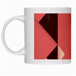 Retro Abstract Background, Brown-pink Geometric Background White Mug Left