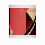 Retro Abstract Background, Brown-pink Geometric Background White Mug Center