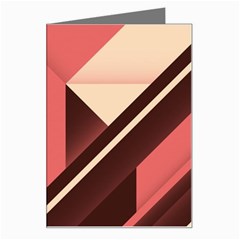 Retro Abstract Background, Brown-pink Geometric Background Greeting Card by nateshop