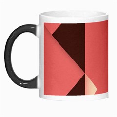 Retro Abstract Background, Brown-pink Geometric Background Morph Mug by nateshop