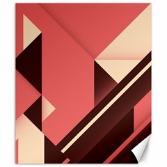 Retro Abstract Background, Brown-pink Geometric Background Canvas 20  X 24  by nateshop