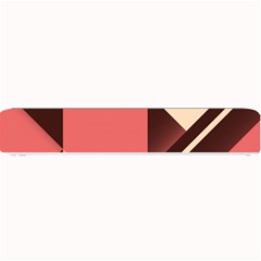 Retro Abstract Background, Brown-pink Geometric Background Small Bar Mat by nateshop