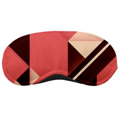 Retro Abstract Background, Brown-pink Geometric Background Sleep Mask by nateshop