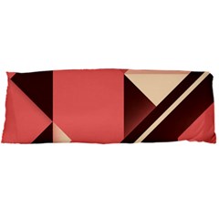 Retro Abstract Background, Brown-pink Geometric Background Body Pillow Case Dakimakura (two Sides) by nateshop