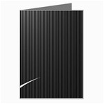 S Black Fingerprint, Black, Edge Greeting Card Left