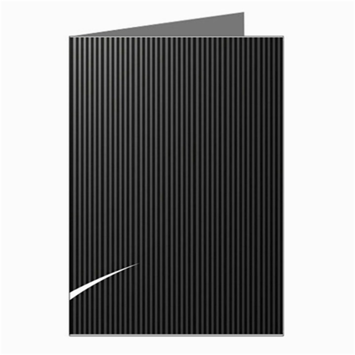 S Black Fingerprint, Black, Edge Greeting Card