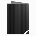 S Black Fingerprint, Black, Edge Greeting Card Right