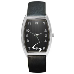 S Black Fingerprint, Black, Edge Barrel Style Metal Watch by nateshop