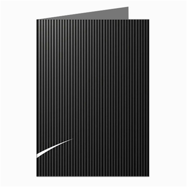 S Black Fingerprint, Black, Edge Greeting Cards (Pkg of 8)