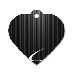 S Black Fingerprint, Black, Edge Dog Tag Heart (one Side) by nateshop