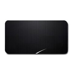 S Black Fingerprint, Black, Edge Medium Bar Mat by nateshop