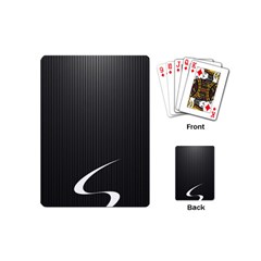 S Black Fingerprint, Black, Edge Playing Cards Single Design (mini) by nateshop