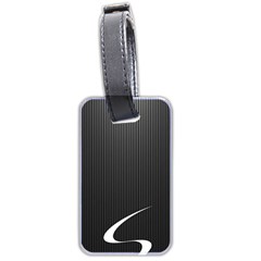 S Black Fingerprint, Black, Edge Luggage Tag (two Sides) by nateshop