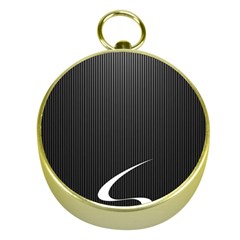 S Black Fingerprint, Black, Edge Gold Compasses by nateshop