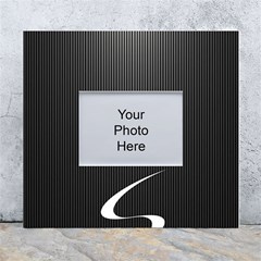 S Black Fingerprint, Black, Edge White Wall Photo Frame 5  X 7 