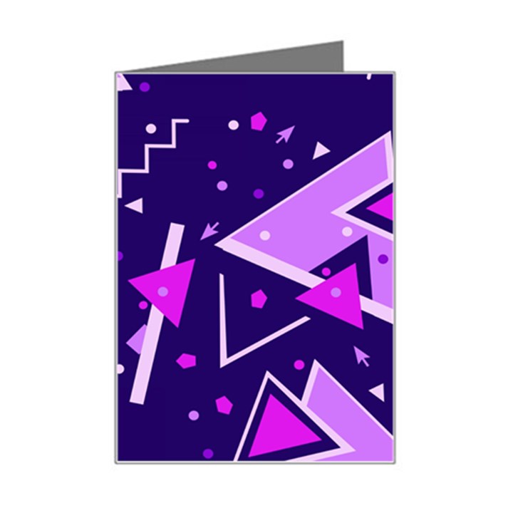 Triangles, Triangle, Colorful Mini Greeting Card