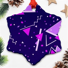 Triangles, Triangle, Colorful Snowflake Ornament (two Sides)