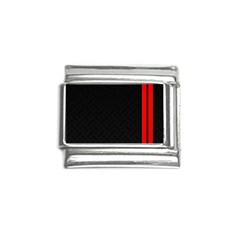 Abstract Black & Red, Backgrounds, Lines Italian Charm (9mm) by nateshop