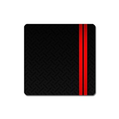 Abstract Black & Red, Backgrounds, Lines Square Magnet by nateshop