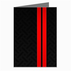 Abstract Black & Red, Backgrounds, Lines Greeting Card by nateshop