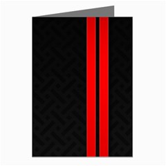 Abstract Black & Red, Backgrounds, Lines Greeting Cards (pkg Of 8) by nateshop