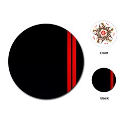 Abstract Black & Red, Backgrounds, Lines Playing Cards Single Design (round) by nateshop