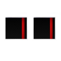 Abstract Black & Red, Backgrounds, Lines Cufflinks (square) by nateshop