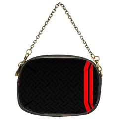 Abstract Black & Red, Backgrounds, Lines Chain Purse (one Side) by nateshop