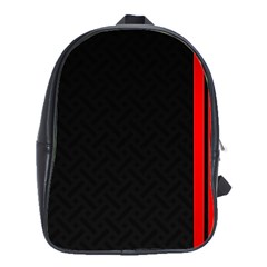 Abstract Black & Red, Backgrounds, Lines School Bag (large) by nateshop