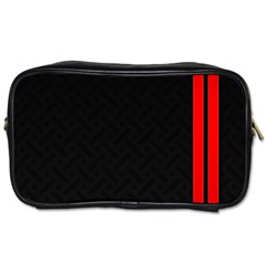 Abstract Black & Red, Backgrounds, Lines Toiletries Bag (one Side) by nateshop