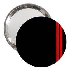 Abstract Black & Red, Backgrounds, Lines 3  Handbag Mirrors by nateshop